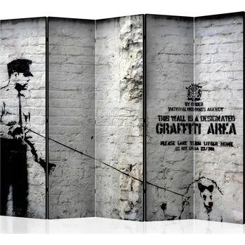 Paraván Paraván - Banksy - Graffiti plocha II Velikost: 225x172 cm, Provedení: Jednostranný