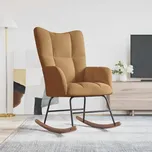 ZBXL Houpací křeslo hnědé samet