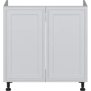 Kuchyňská skříňka Black red white Spodní kuchyňská skříňka Verdi pod dřez DK-80/82 Barva korpusu skříněk: Černá mat, Zvolte barvu dvířek: Jasná šedá mat