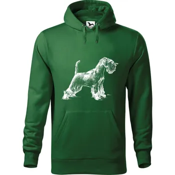 Dámská mikina Mikina - knírač Barva: Lahvově zelená (06), Velikost: 3XL, Střih: Pánské