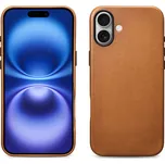 iCarer Kožený obal na iPhone 16 - iCarer, OilWax MagSafe Camel 11.01.WMI16240701-TN