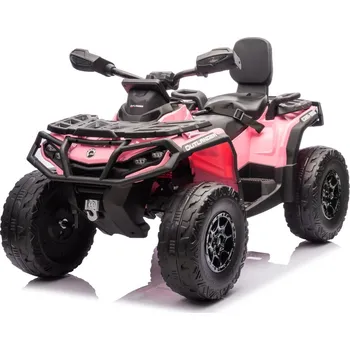 Dětské vozidlo KidVolt PREMIUM Čtyřkolka CAN-AM Outlander s dálkovým ovládáním 12V 14Ah | 4x45W | růžová
