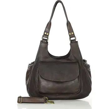 Kabelka MARCO MAZZINI Tmavě hnědá retro kabelka (v154g) Velikost: ONE SIZE