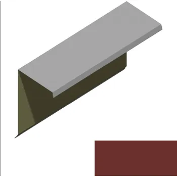 Ukončení pultové střechy RS360S-60 SP 25 RAL 3009 cihlově hnědá