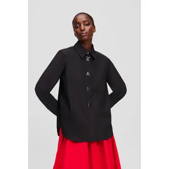Dámská košile KOŠILE KARL LAGERFELD KARL SNAP POPLIN SHIRT BLACK