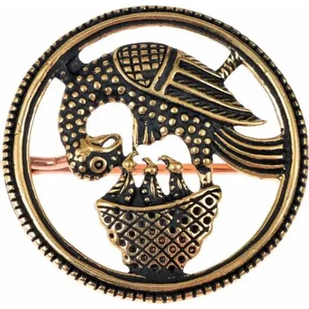 Brož Středověká brož - Pelikán, bronz