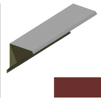 Ukončení pultové střechy RS312A-75 SP 25 s okapnicí RAL 3009 cihlově hnědá