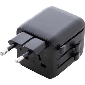 Cestovní adaptér Reklamní Jetsetter Pico cestovní adaptér RPC, černá