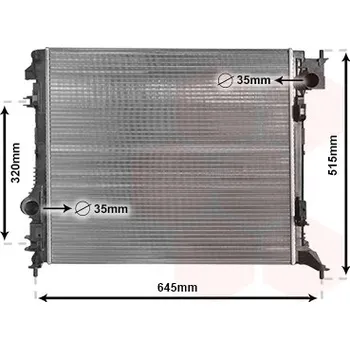 Chladič motoru Chladič, chlazení motoru VAN WEZEL 13012704