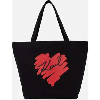 Kabelka TAŠKA KARL LAGERFELD K/HEARTS REVERSIBLE SHOPPER BLACK