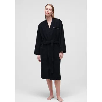 Dámský župan ŽUPAN KARL LAGERFELD IKONIK 2.0 BATHROBE BLACK