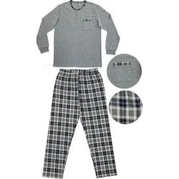 Pánské pyžamo PÁNSKÉ PYŽAMO sv.šedé Wolf S2476A