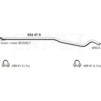 Výfuková trubka Výfuková trubka ERNST 054478
