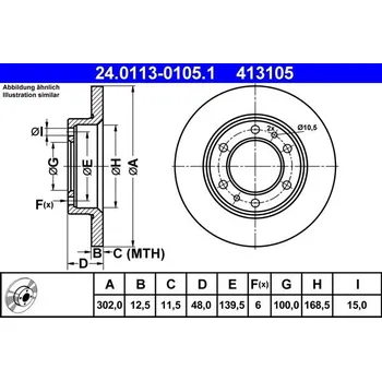 Brzdový kotouč Brzdový kotouč ATE 24.0113-0105.1
