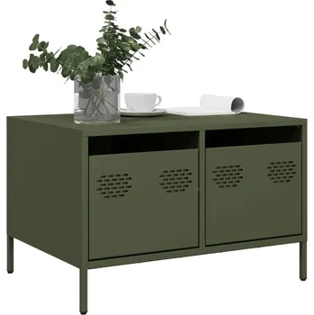 Televizní stolek vidaXL TV skříňka 68 x 50 x 43,5 cm ocel válcovaná za studena [851238] Barva: Zelená