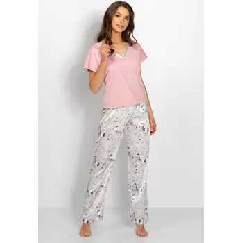 Pánské pyžamo Dámské pyžamo Garden Spa růžové - Momenti Per Me S