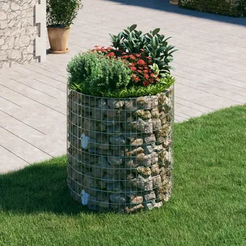 Plot OMAXI Kruhový gabionový sloupek pozinkovaná ocel Ø 100 x 100 cm 979655