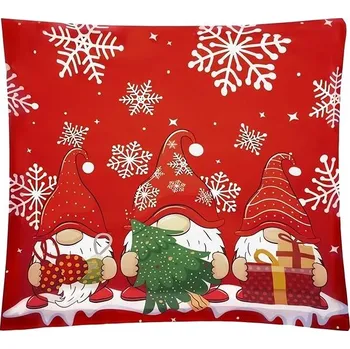 Povlak na dekorativní polštářek Ruhhy 22312 povlak na polštářek 40 x 40 cm červený/trpaslíci