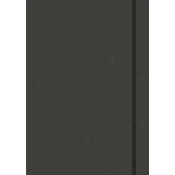 Anaconda Notizbuch/Notebook/Blank Book, punktiert, textiles Gummiband, schwarz, Hardcover (A5), 120g/m² Papier