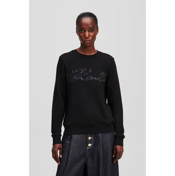 Dámská mikina MIKINA KARL LAGERFELD BOUCLE KARL SIGNATURE SWEAT BLACK