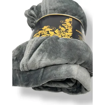 deka Super soft mikroplyšová tmavě šedá deka 200x230cm Barva: Tmavě šedá, rozměr: 200x230cm