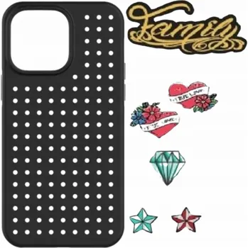 Sada pouzdra Pinit Pinit Dynamic + Tattoo Pin iPhone 14 Plus 6.7 černo/černý vzor 1