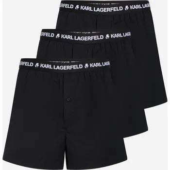 Boxerky SPODNÍ PRÁDLO KARL LAGERFELD WOVEN BOXER SHORTS BLACK