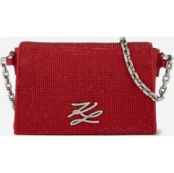 Kabelka KABELKA KARL LAGERFELD K/AUTOGRAPH SP CB RED EMBELL KLASSIC RED EMBELLISHMENT