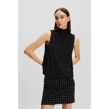 Dámská košile HALENKA KARL LAGERFELD RHINESTONE EVENING TOP BLACK