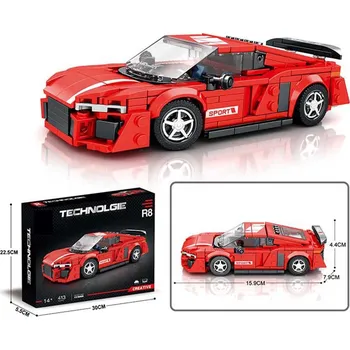 autíčko Sportovní auto červené 413 ks sada cihel