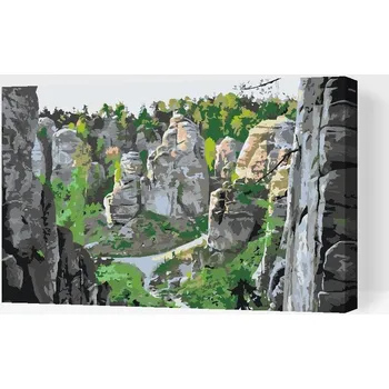 Malování podle čísel Painting Queens, Malování podle čísel, Prachovské skály, 60 × 80 cm, bez rámu a bez vypnutí plátna