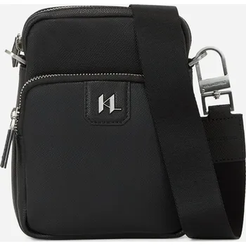 CROSSBODY KARL LAGERFELD K/MONOGRAM LEATHER CROSSBODY BLACK