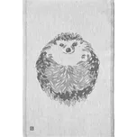 Lapuan Kankurit Lněná utěrka Silli 46x70, šedo-černá