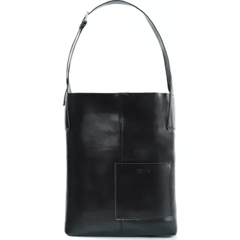 Kabelka Černá dámská kožená shopper kabelka ELVORIA TORBA FL29 ELVORIA BLACK 20339 Velikost: ONE SIZE
