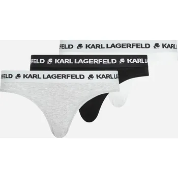 Kalhotky SPODNÍ PRÁDLO KARL LAGERFELD LOGO BRIEF BLACK/WHITE/GREY