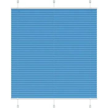 vidaXL Plisovaná roleta 120x100cm Šířka látky 119,4cm Polyester [4015181] Barva: Modrá