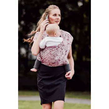 Šátek na nošení dítěte Šanami Paisley - bordó Velikost: 5