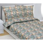 Povlečení bavlněné - Monstera, růže šedá, béžová, žlutá - 140x200, 70x90 cm