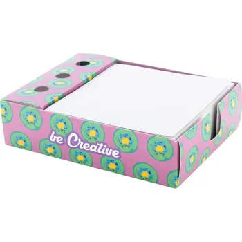 Reklamní Nolty poznámkový blok s držákem na pero, bílá