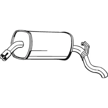 Výfukový systém Zadní tlumič výfuku BOSAL 185-045