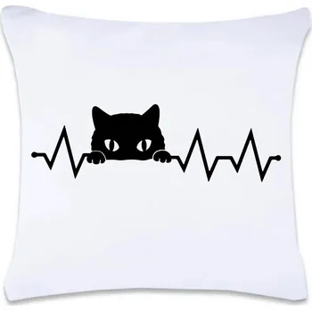 Dekorativní polštářek DOBRÝ TRIKO Polštář s potiskem 40 x 40 cm Tep buldoček Oboustranný tisk: NE