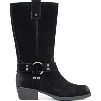 Dámská treková obuv Černé kožené dámské kovbojky Sergio Leone, podpatek 4 cm KZ265-S-B Velikost: 40