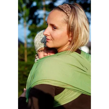 Šátek na nošení dítěte Storchenwiege Leo zelený Velikost: 4