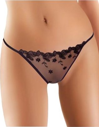 Dámské tanga Ewana 077 černé černé M