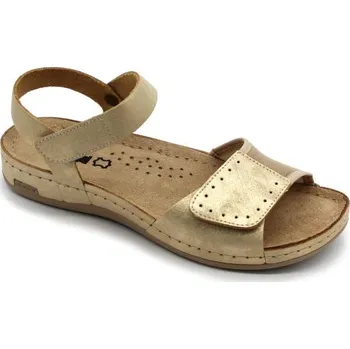 Dámská zdravotní obuv Leon 965 Zdravotní sandály - Zlatá Velikost: 39