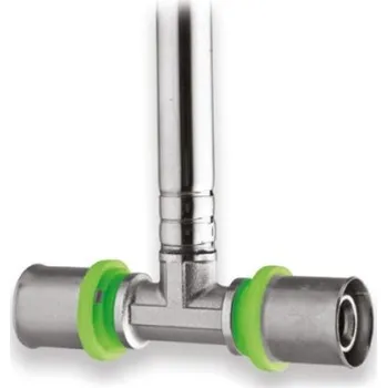 Fitinka Easy EASY+ 829 T-garnitura 16x15x16mm, 300mm, s CU připojením, lisovací, topení, mosaz/měď