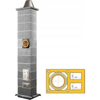 Komín Komínový systém Schiedel Wulkan KW2 Ci Eko 7m průměr 180 mm