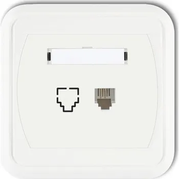 Elektrická zásuvka Telefonní zásuvka nástěnná Karlik bílá