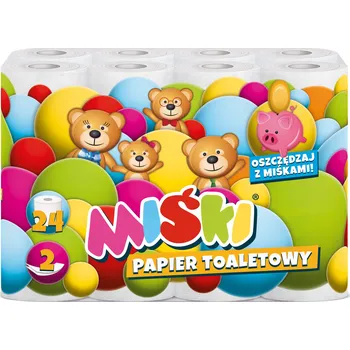 Toaletní papír TOALETNÍ PAPÍR MIŚKI MEGA BALENÍ MIX 2 VRSTVÝ ODOLNÝ - 24 ROLÍ