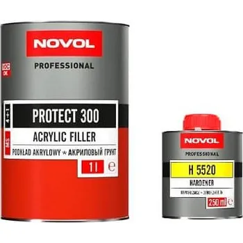 Ředidlo NOVOL plnič PROTECT 300 černý, 1 l + 0,25 l tužidla